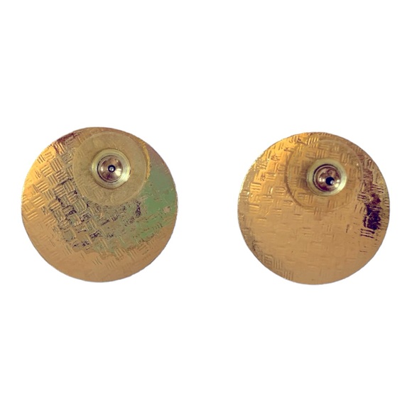 Blue Enamel Floral Earrings - Picture 2 of 3